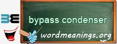 WordMeaning blackboard for bypass condenser